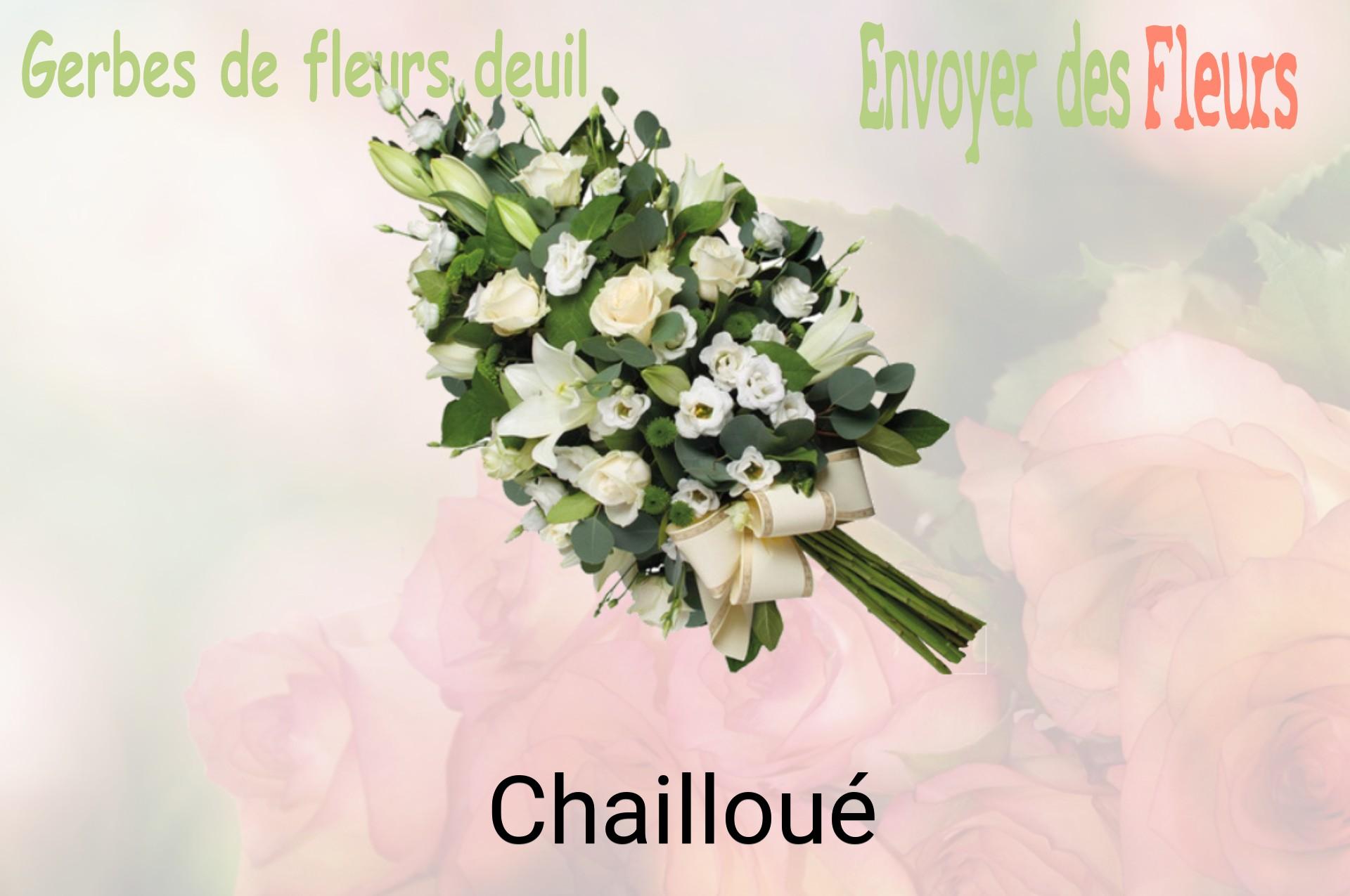 Gerbe de fleurs de deuil livrée à Chailloué